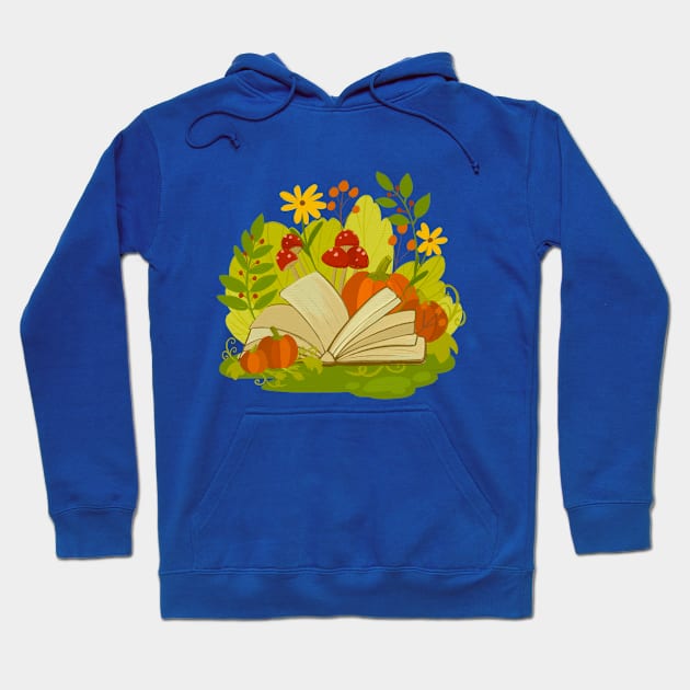 Books And Flowers Garden Hoodie by i am Cuta